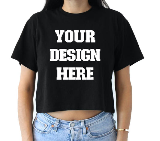 Custom Shirt • Custom Crop Top • Flowy Cropped Tee • Personalized Womans Stylish Shirt • Womans Gift • Y2K Outfit • Create Your Own